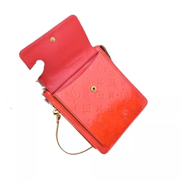 LOUIS VUITTON LV Motto Shoulder Bag Monogram Vernis Leather Red - Picture 12 of 16